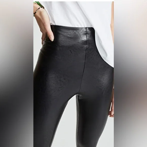 Commando Black Faux Leather Leggings sz Small VGUC - Picture 5 of 7